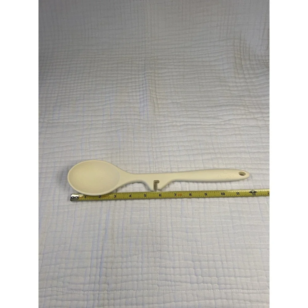Crofton Lazy Silicone Spoon Cream Heat Resistant Cooking Utensil w/ Pot Rest‎